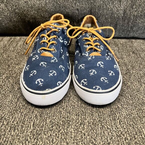 GH Bass Boat Shoes Womens Sz 8M Navigate Anchor Blue Sneakers Casual Nautical - Picture 3 of 11